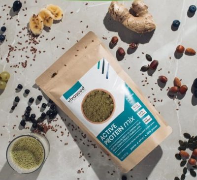 Biljni proteinski prah Active Protein Mix – prirodan izvor proteina i vlakana bez aditiva, idealan za sportiste i vegane.