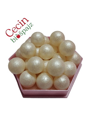 Ukrasne perle bele 13 mm 40g