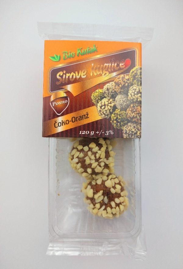 Čoko oranž sirove kuglice 120g Bio Kutak