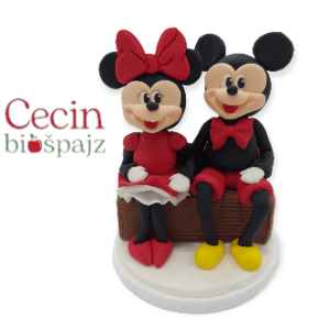Figurice za tortu Miki i Mini na klupi Bajka
