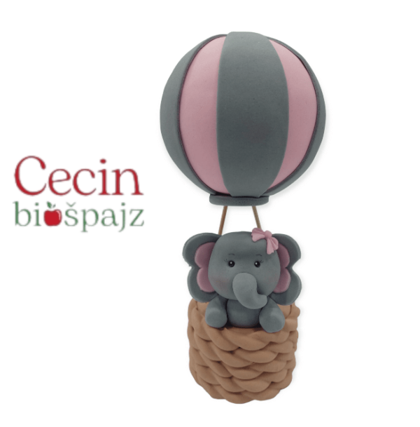 Figurice za tortu roze slonče u balonu Top