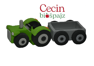Figurice za tortu zeleni traktor