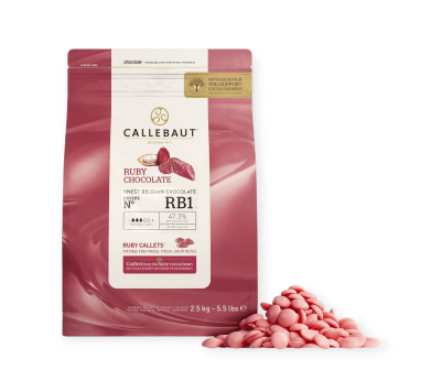 Ruby čokolada Callebaut 100g