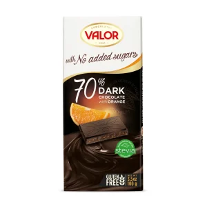 Tamna čokolada sa narandžom 70% kakao 100g Valor