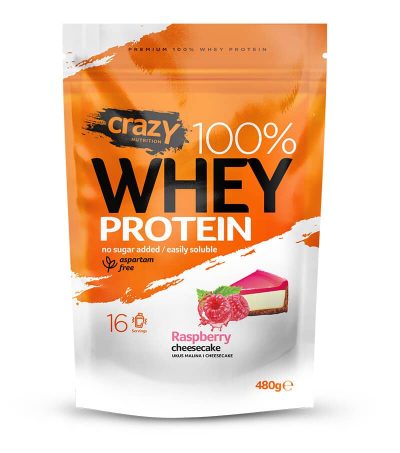 Whey Protein sa ukusom maline 480g Crazy