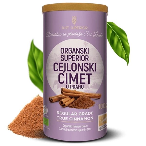 Just Superior organski cejlonski cimet u prahu 100g – čist i prirodan začin sa Šri Lanke, bez kumarina