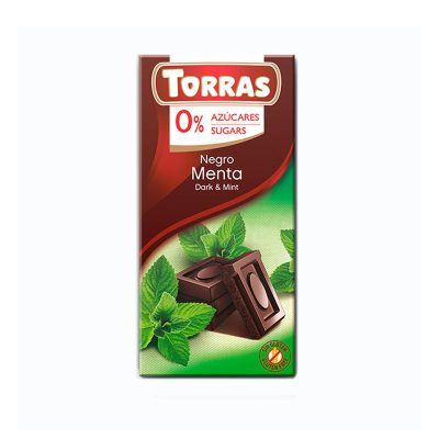 Crna čokolada sa mentom-75g Torras