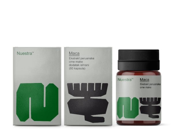 Crna Maka Nuestra u kapsulama – prirodni suplement za energiju, plodnost i mentalne sposobnosti, bez glutena i sa veganskim kapsulama.