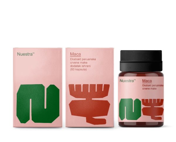 Crvena Maka Nuestra u kapsulama – prirodni suplement za hormonski balans, energiju i zdravlje žena, bez glutena i sa veganskim kapsulama.