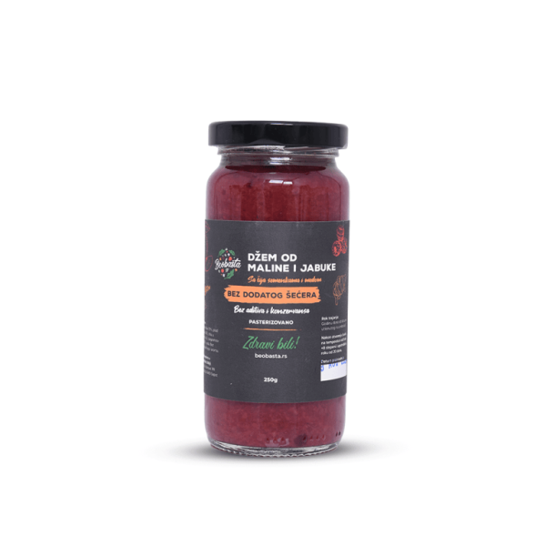 Džem od maline i jabuke bez dodatog šećera 250g (1)