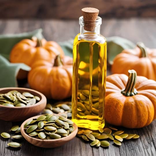 Hladno ceđeno bundevino ulje, 100% prirodno, bogato vitaminima, omega kiselinama i antioksidantima, idealno za zdravu ishranu i vitalnost.