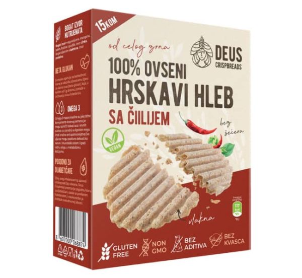 Ovseni hrskavi hlepčići sa čilijem – bez glutena, bogati vlaknima i proteinima