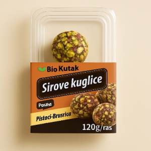 Pistać brusnica sirove kuglice 150g Bio Kutak