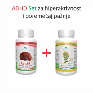 ADHD Set – HyperMix kapsule i Reiši gljiva u pakovanju, prirodna podrška za smirenje i koncentraciju
