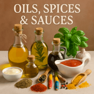 Ulje, sirće i soja sos