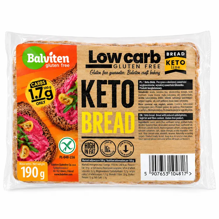 Balviten KETO Low Carb hleb bez glutena 190 g