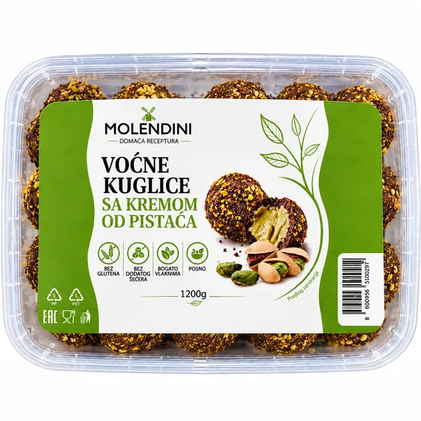 Molendini voćne kuglice sa pistaćima