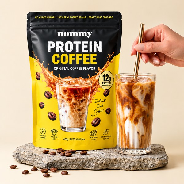 Nommy proteinska kafa sa whey proteinom, kremast napitak bez dodatog šećera
